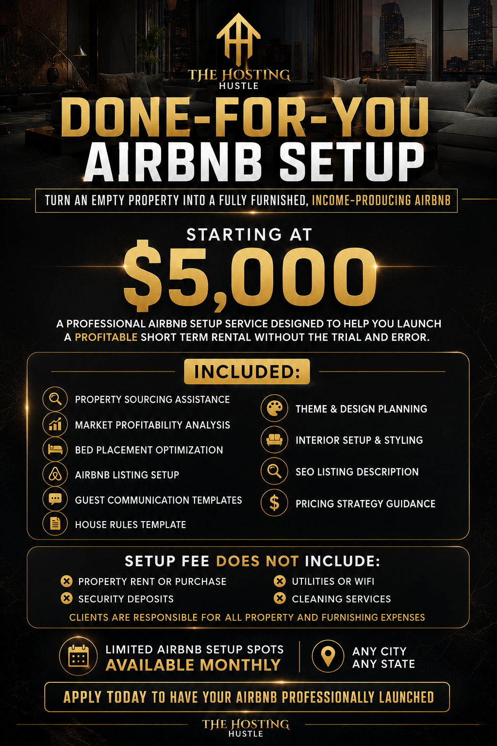 Done-For-You Airbnb Setup — Application ($5,000 Full Launch)